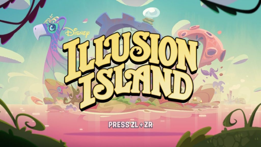 Disney Illusion Island Review: Game title screen on Nintendo Switch