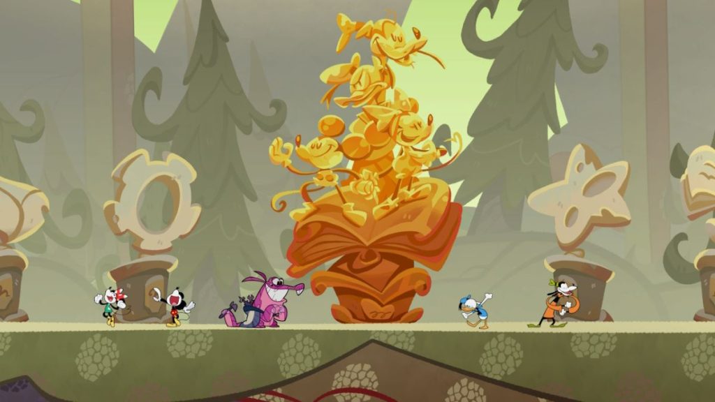 Disney Illusion Island Trophy with Mickey, Minnie, Donald, Goofy, and friends