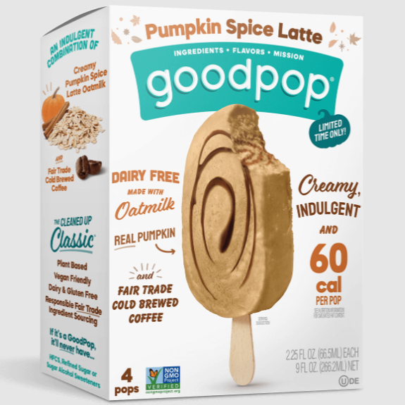 goodpop Pumpkin Spice Latte frozen dessert bars