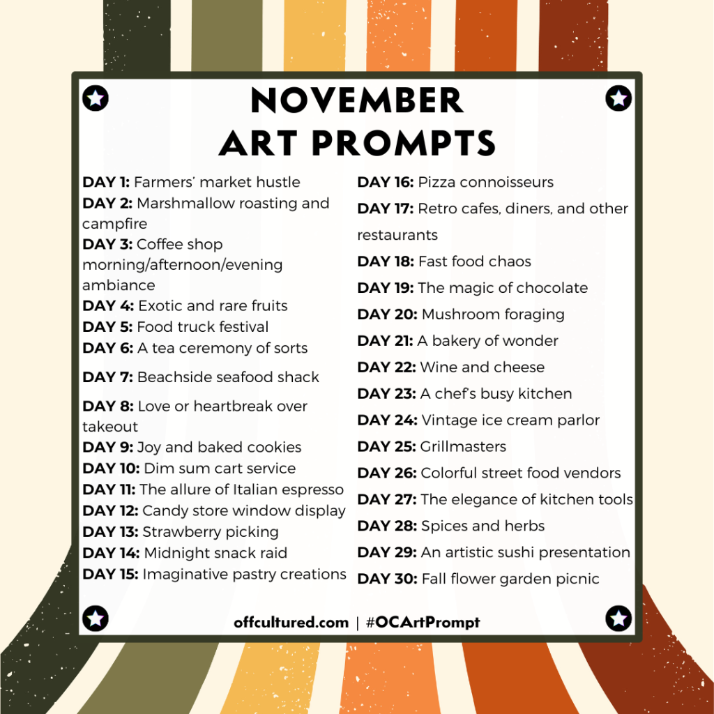 Taking writing and art prompts
