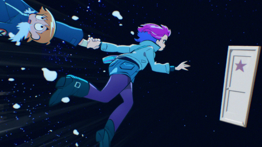 Scott Pilgrim and Ramona Flowers in Scott Pilgrim Takes Off (Netflix)